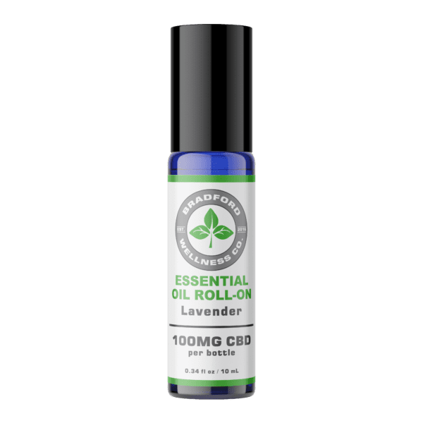 Essential Oil Roll On Lavender 100mg CBD Per Bottle - Bradford Wellness Co.