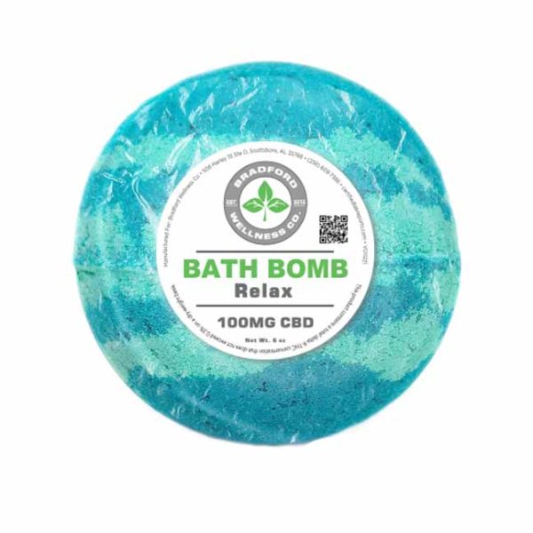 Bath bomb relax 100mg CBD - Bradford Wellness Co.